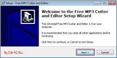 Начало установки Free MP3 Cutter and Editor